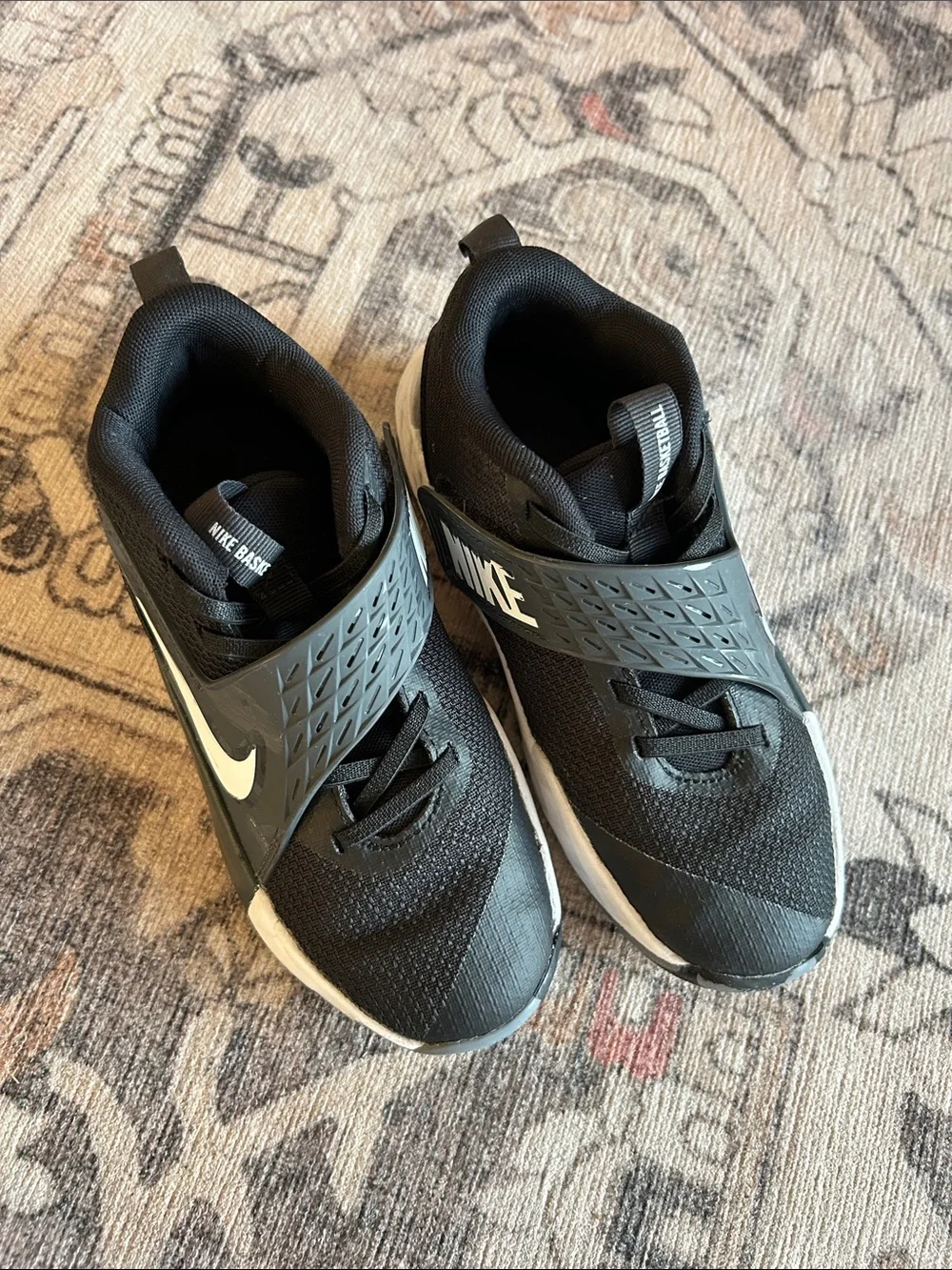 Nike Black and Gray Kids Slip-On Basketball Shoes